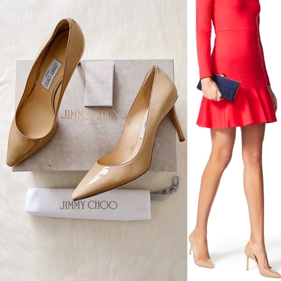 jimmy choo patent pumps